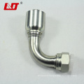 Carton Steel Npt Pipe Fittings , JIC Male 74 Degree Cone Seal In Silver Color